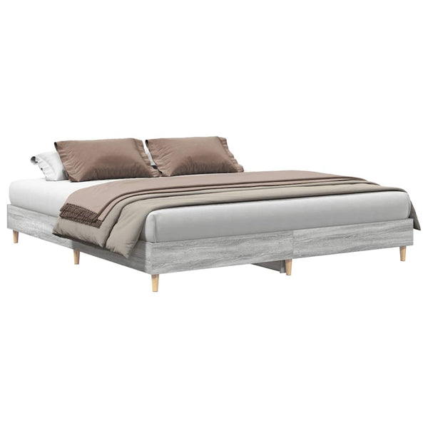 Bettgestell Grau Sonoma 200x200 cm