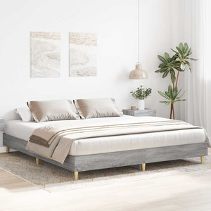 Bettgestell Grau Sonoma 200x200 cm