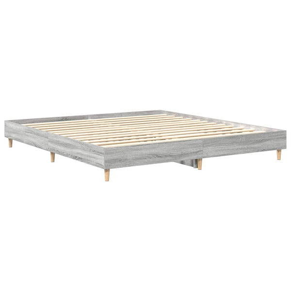 Bettgestell Grau Sonoma 200x200 cm