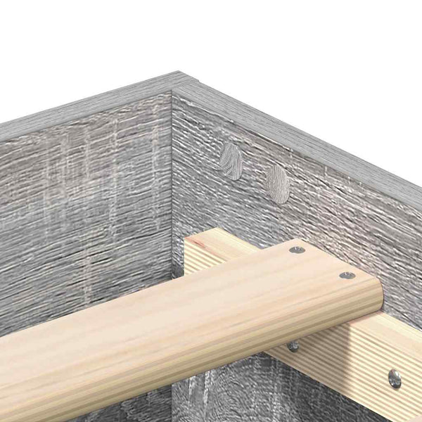 Bettgestell Grau Sonoma 200x200 cm