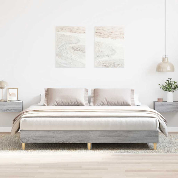 Bettgestell Grau Sonoma 200x200 cm