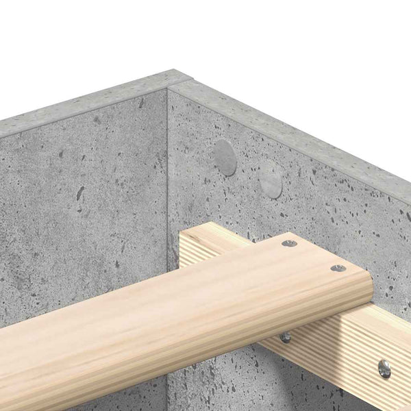 Bettgestell Betongrau 150x200 cm
