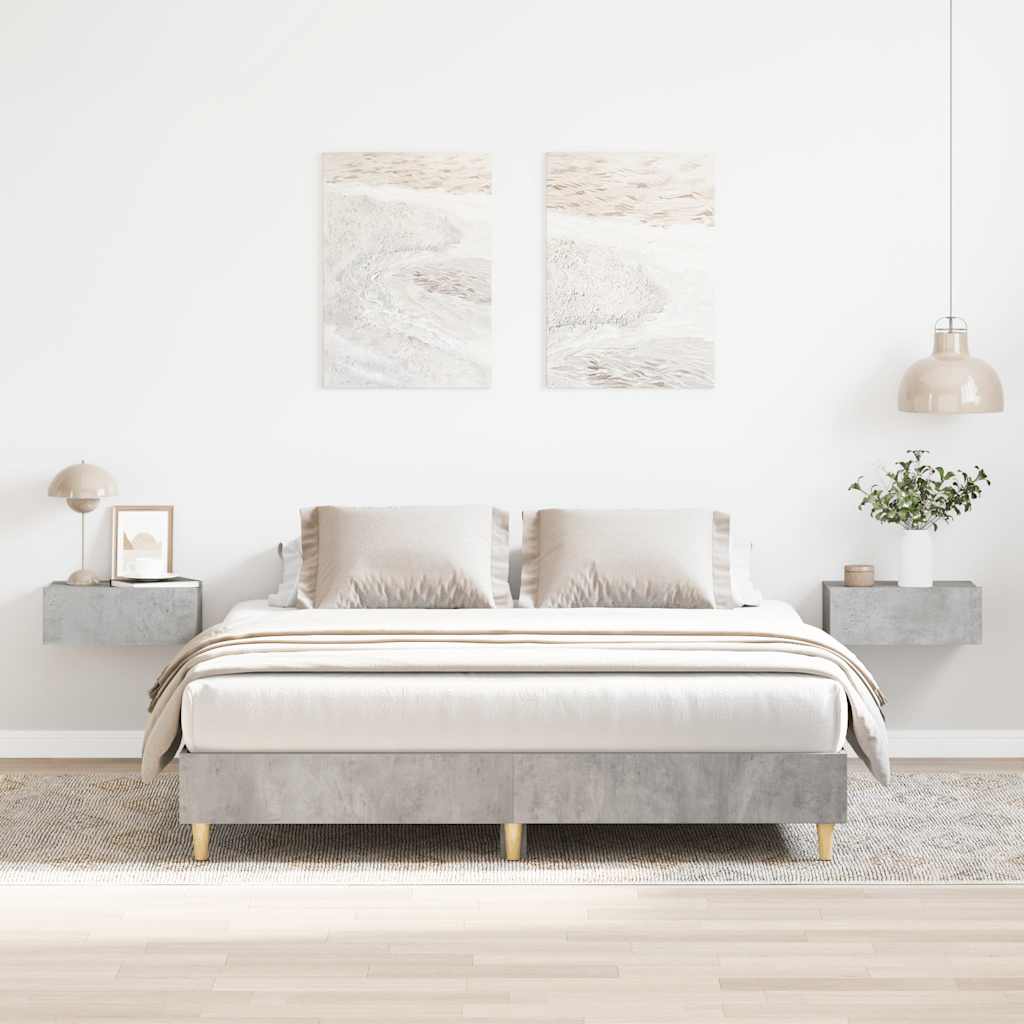 Bettgestell Betongrau 150x200 cm