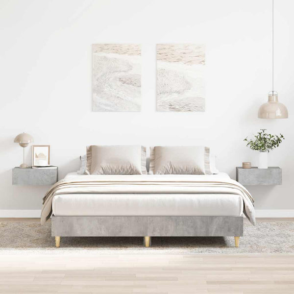Bettgestell Betongrau 150x200 cm