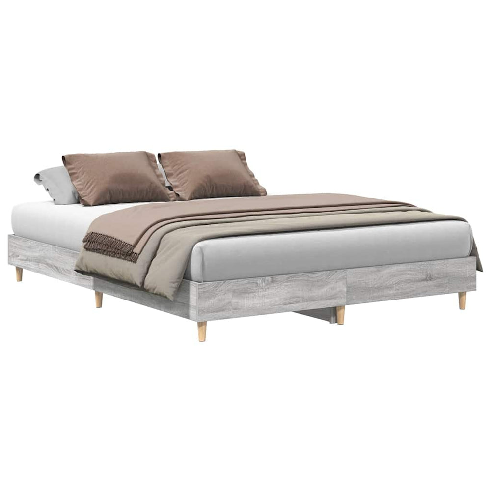 Bettgestell Grau Sonoma 150x200 cm