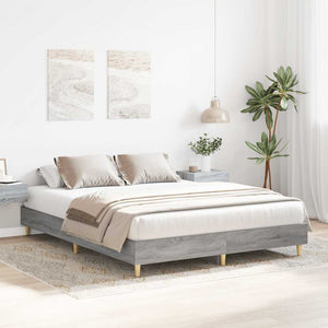 Bettgestell Grau Sonoma 150x200 cm