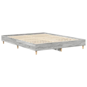 Bettgestell Grau Sonoma 150x200 cm