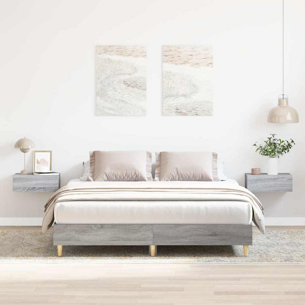 Bettgestell Grau Sonoma 150x200 cm