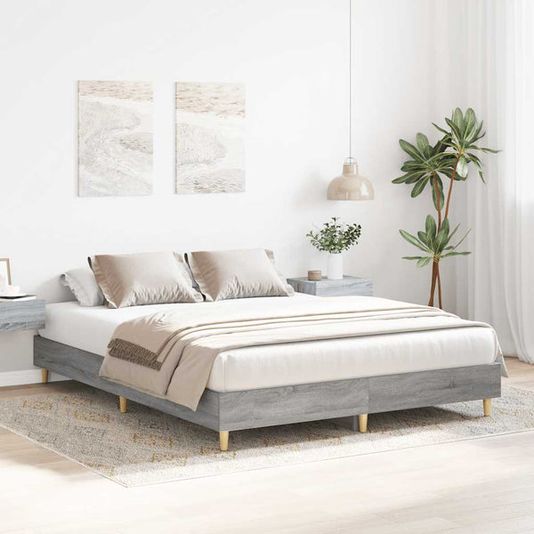 Bettgestell 140x200 Grau Sonoma