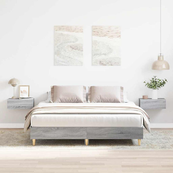 Bettgestell 140x200 Grau Sonoma