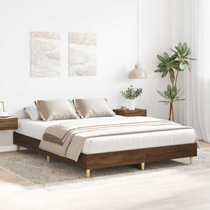 Bettgestell 140x200 cm Braun Eichen-Optik