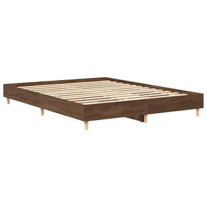 Bettgestell 140x200 cm Braun Eichen-Optik