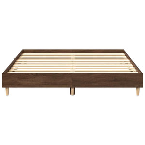 Bettgestell 140x200 cm Braun Eichen-Optik