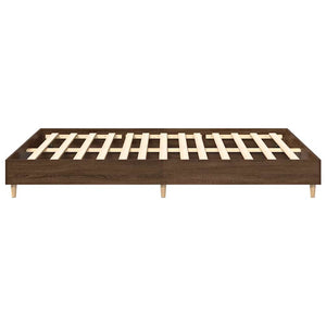 Bettgestell 140x200 cm Braun Eichen-Optik