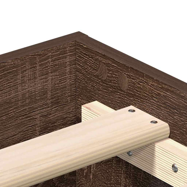 Bettgestell 140x200 cm Braun Eichen-Optik
