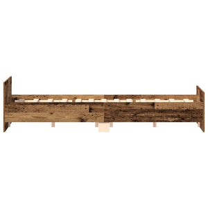 Bettgestell 140x200 Altholz-Optik