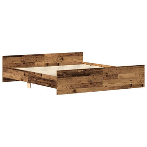 Bettgestell 160x200 Altholz-Optik