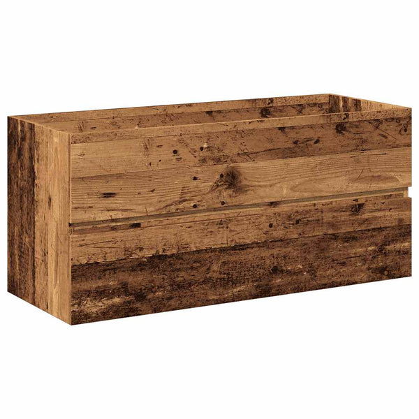 vidaXL Bathroom Vanity Unit with Integrated Sink Reclaimed Wood Look