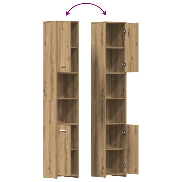 vidaXL 4-Piece Bathroom Furniture Set Artisan Oak Engineered Wood