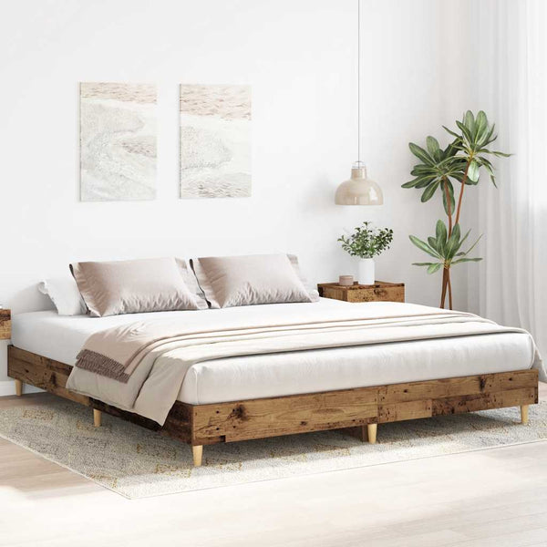 Bettgestell 180x200 cm Altholz-Optik