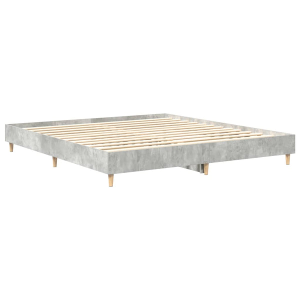 vidaXL Bed Frame without Mattress Concrete Grey 160x200 cm Engineered Wood