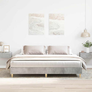 vidaXL Bed Frame without Mattress Concrete Grey 160x200 cm Engineered Wood