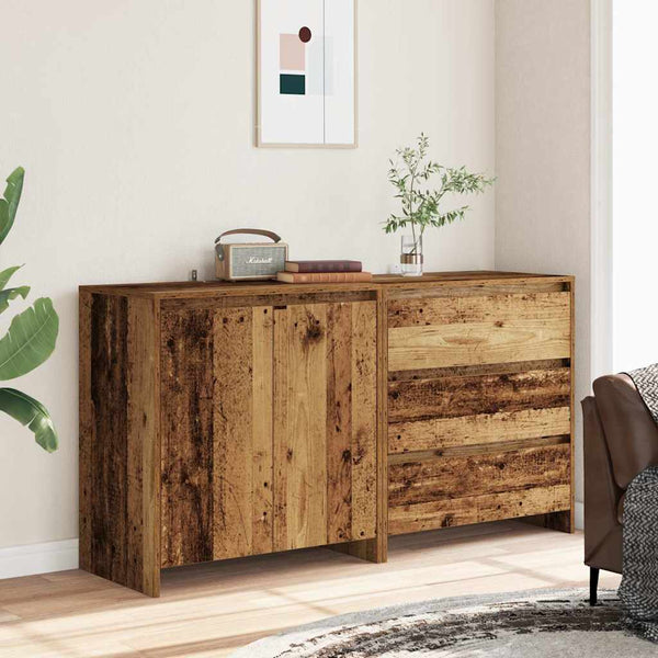 2-tlg. Sideboard Altholz-Optik
