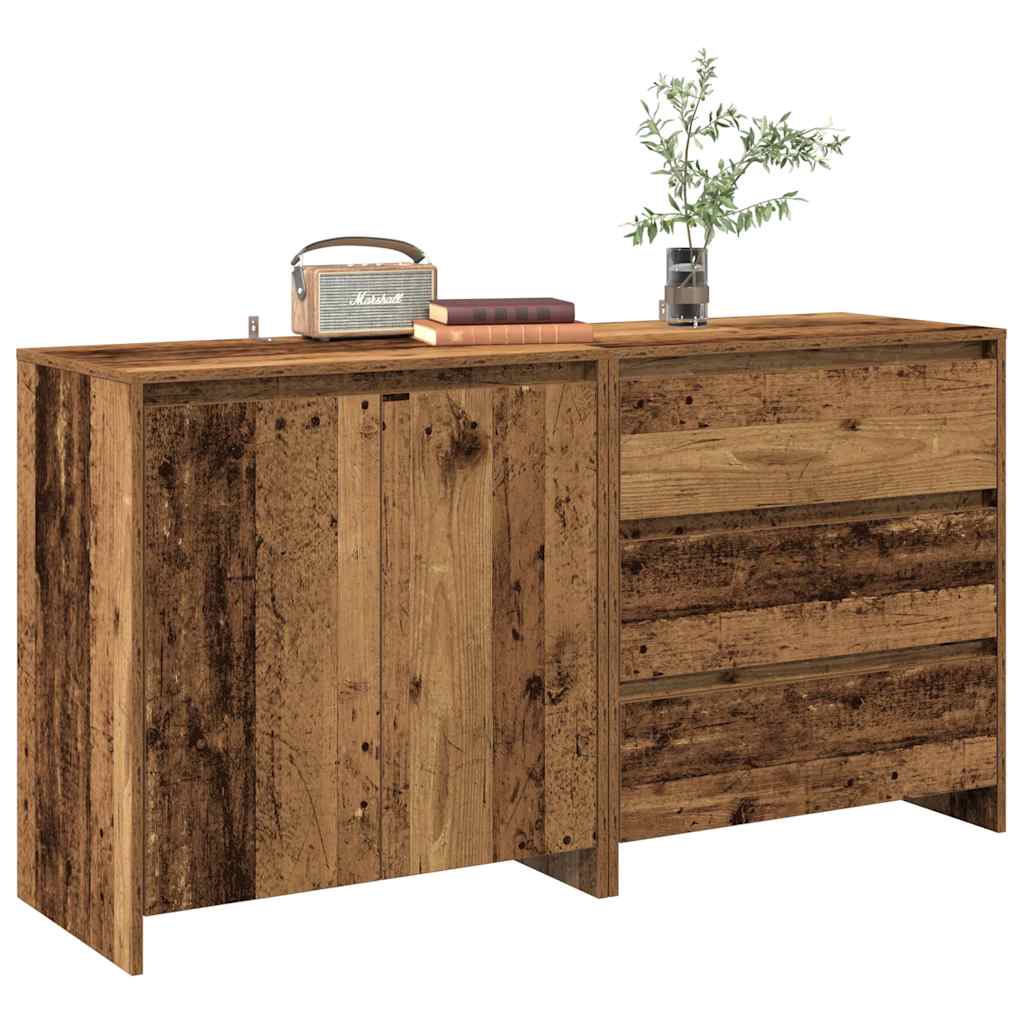 2-tlg. Sideboard Altholz-Optik