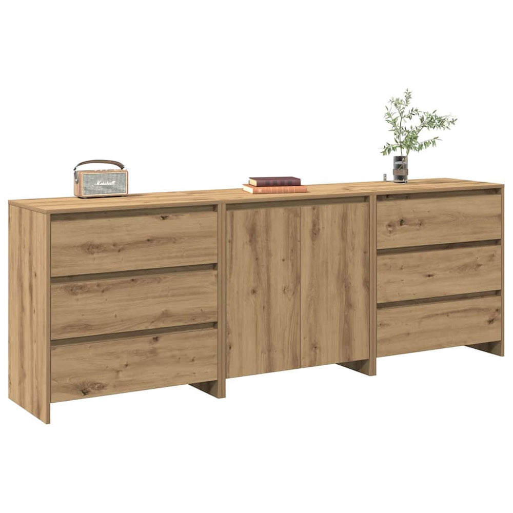 3-tlg. Sideboard Artisan Eiche