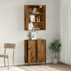 Sideboard mit Wandschrank Altholz-Optik