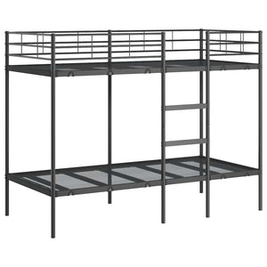 vidaXL Bunk Bed Frame Black 90x200 cm Steel