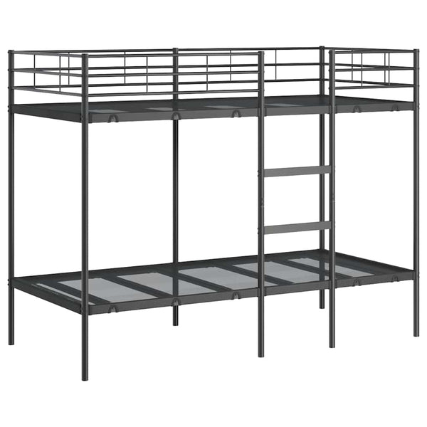 vidaXL Bunk Bed Frame Black 90x200 cm Steel