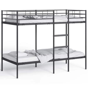 vidaXL Bunk Bed Frame Black 90x200 cm Steel