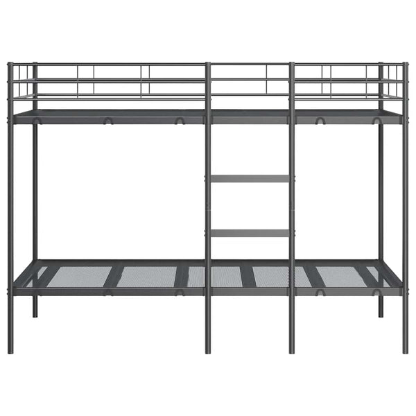 vidaXL Bunk Bed Frame Black 90x200 cm Steel