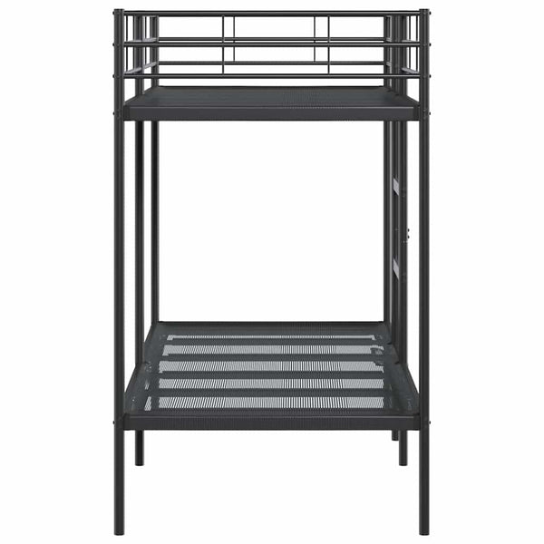 vidaXL Bunk Bed Frame Black 90x200 cm Steel