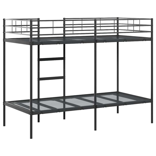 vidaXL Bunk Bed Frame Black 90x200 cm Steel