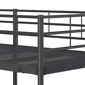 vidaXL Bunk Bed Frame Black 90x200 cm Steel