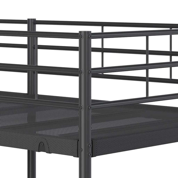vidaXL Bunk Bed Frame Black 90x200 cm Steel