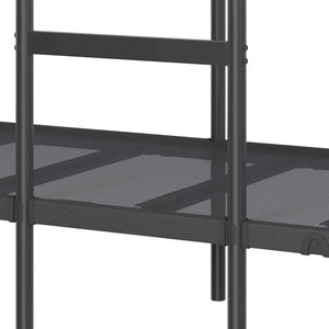 vidaXL Bunk Bed Frame Black 90x200 cm Steel