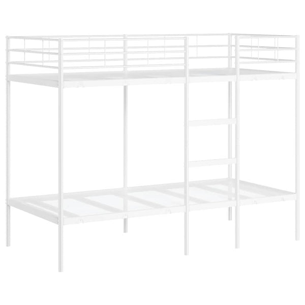 vidaXL Bunk Bed Without Mattress White 90x190 cm Steel