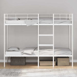 vidaXL Bunk Bed Without Mattress White 90x190 cm Steel