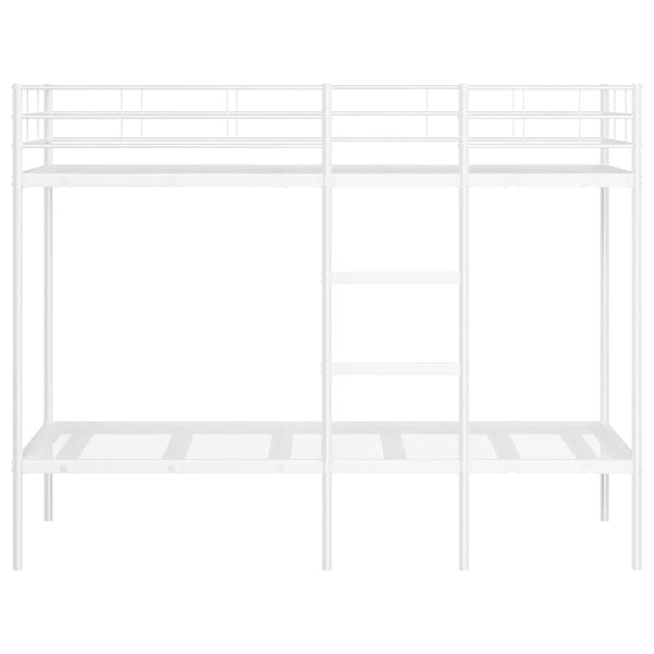 vidaXL Bunk Bed Without Mattress White 90x190 cm Steel