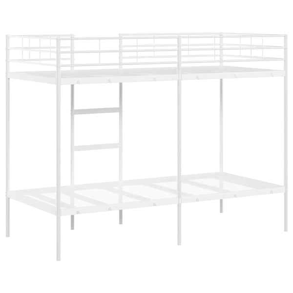 vidaXL Bunk Bed Without Mattress White 90x190 cm Steel