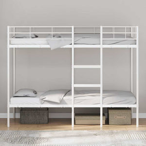 vidaXL Bunk Bed Without Mattress White 100x190 cm Steel