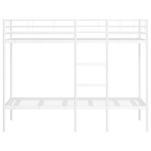 vidaXL Bunk Bed Without Mattress White 100x190 cm Steel
