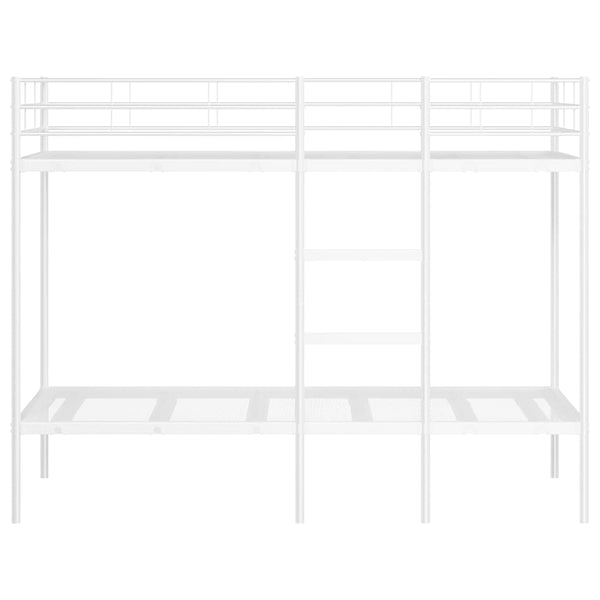 vidaXL Bunk Bed Without Mattress White 100x190 cm Steel