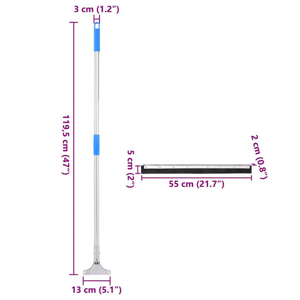 Wasserschieber mit Stiel, 55 cm