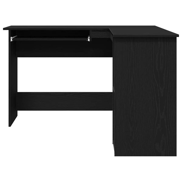 vidaXL Corner Desk Black Oak Look 120 x 140 x 75 cm