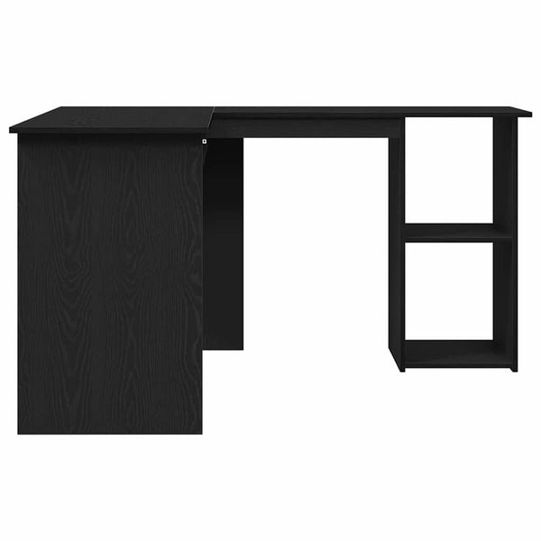 vidaXL Corner Desk Black Oak Look 120 x 140 x 75 cm