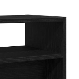 vidaXL Console Table Black Oak Look 105 x 30 x 80 cm